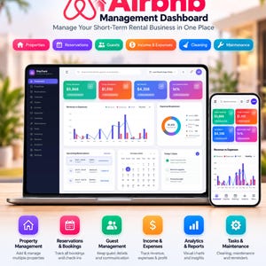 Painel de Gestão do Airbnb | Gestor de Propriedades para Aluguer de Curta Duração | Controlo de Receitas e Despesas (Aplicação HTML)