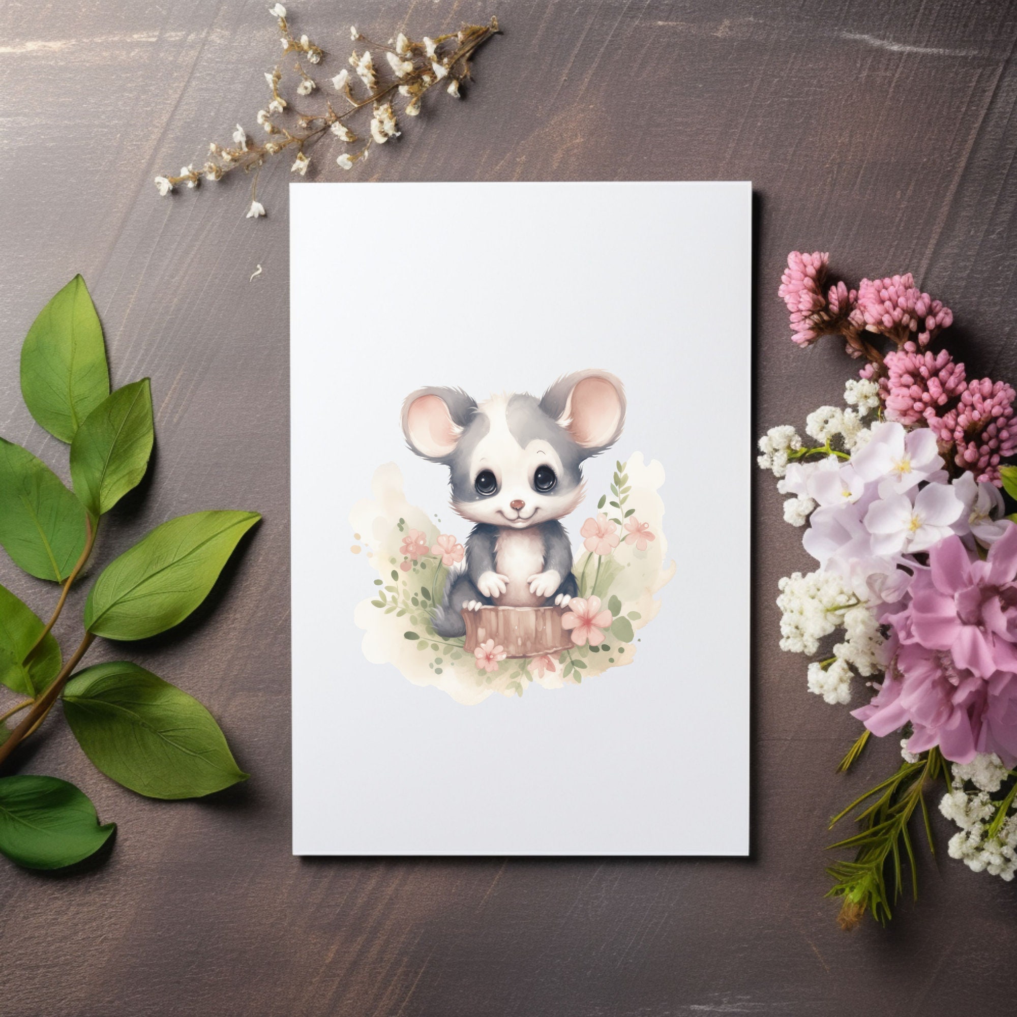 Watercolor Baby Animal Clipart Bundle, Nursery Decor (PNG Digital ...