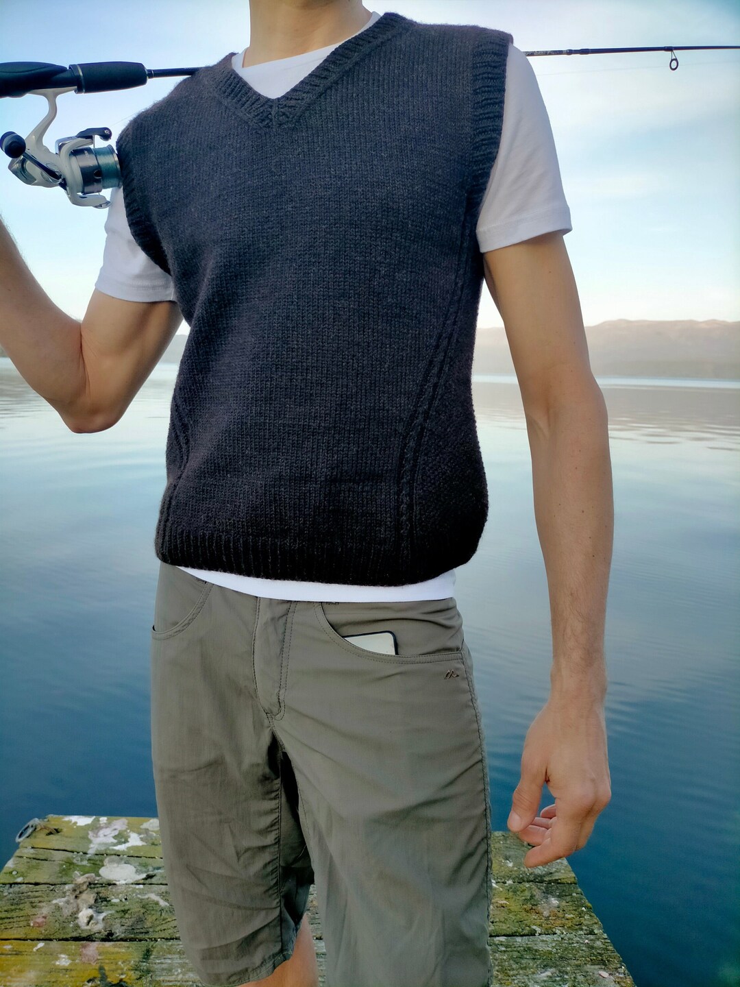 Men's Vest Knitting PATTERN / Sleeveless Sweater / Instant PDF Download ...