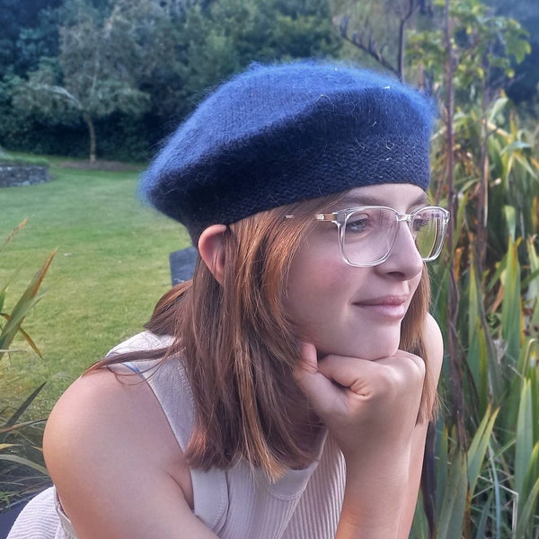 WZÓR NA DZIANINĘ Kapelusz Beret Damski / Dzianina vintage / Natychmiastowe pobieranie pliku PDF Język angielski lub hiszpański / Czapka Tam