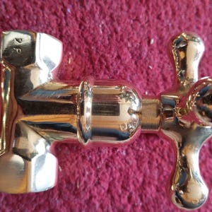 Handmade Solid Brass Faucet Handles With Valve And T Brass Valve Body, Cross Handle , Brass Faucet Handles,
