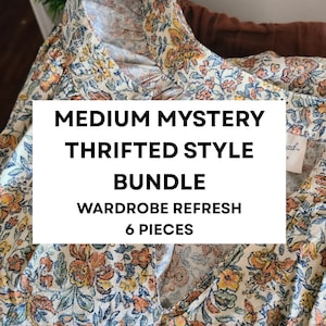 Medium Mystery Style Bundle | 6-Piece Curated Thrifted Outfit for Women 40+ | Personalized Clothing Bundle | Capsule Wardrobe