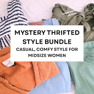 Personalized Thrift Mystery Style Bundle | 3-10 Piece Wardrobe Refresh | Personalized Clothing Bundle | Midsize Women | Capsule Wardrobe