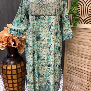 Plus size -Rayon floral printed Anarkali kurtis