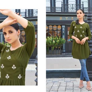 Green Short Kurti