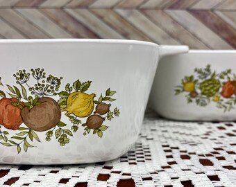 2 Vintage Spice of Life Corning Ware Dishes