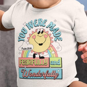You Were Made Baby Onesie, Psalm 139:14 Bodysuit, Fearfully and Wonderfully Made, Bible Verse Baby Outfit, Christian Infant Bodysuit