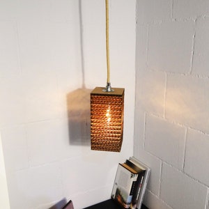 Lámpara de cartón, luz de cartón, lámpara colgante, lámpara sostenible con luz cálida, bonita lámpara de lectura, luz cálida