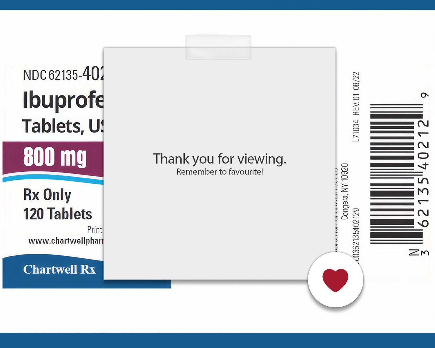 Ibuprofen 800mg Tumbler Wrap PNG 20 Oz Skinny Tumbler Etsy