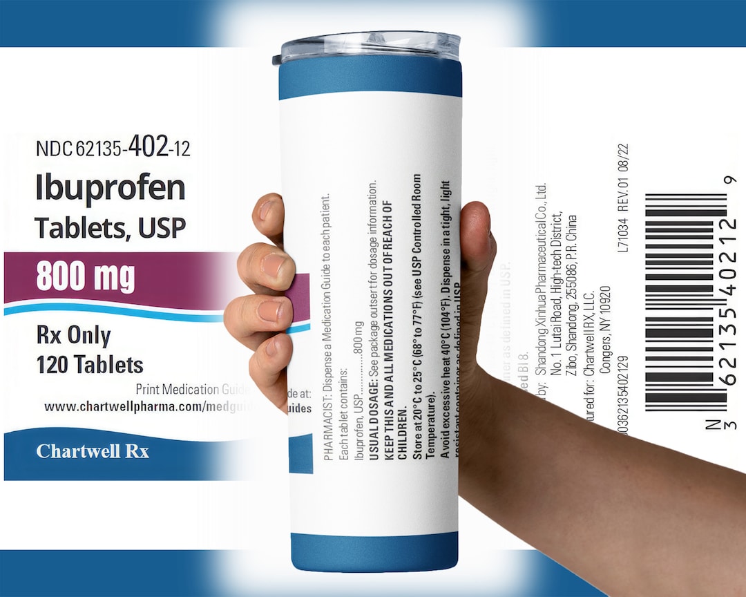 Ibuprofen 800mg Tumbler Wrap PNG 20 Oz Skinny Tumbler Etsy