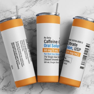 Caffeine tumbler wrap PNG, 20 oz skinny caffeine addict tumbler sublimation design digital download, Straight tumbler PNG.