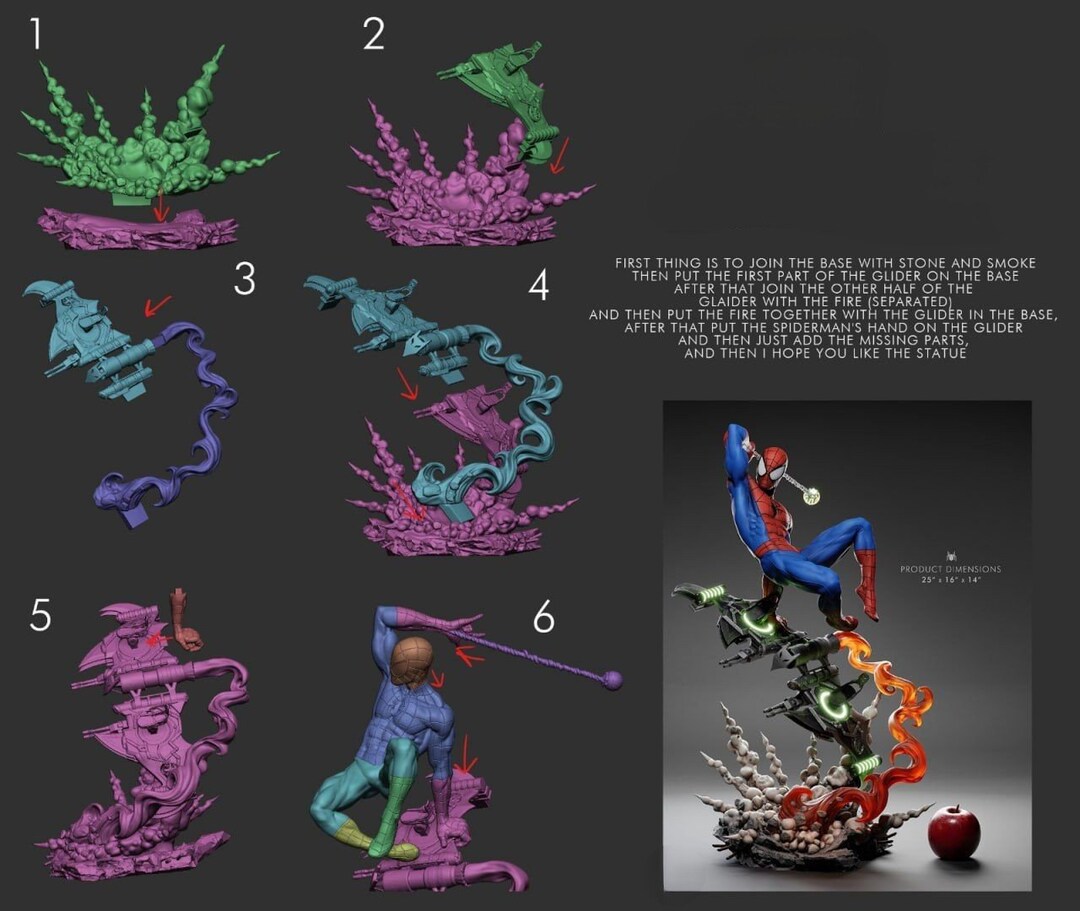 Spiderman STL File 3D Printable Model Marve - Etsy Canada