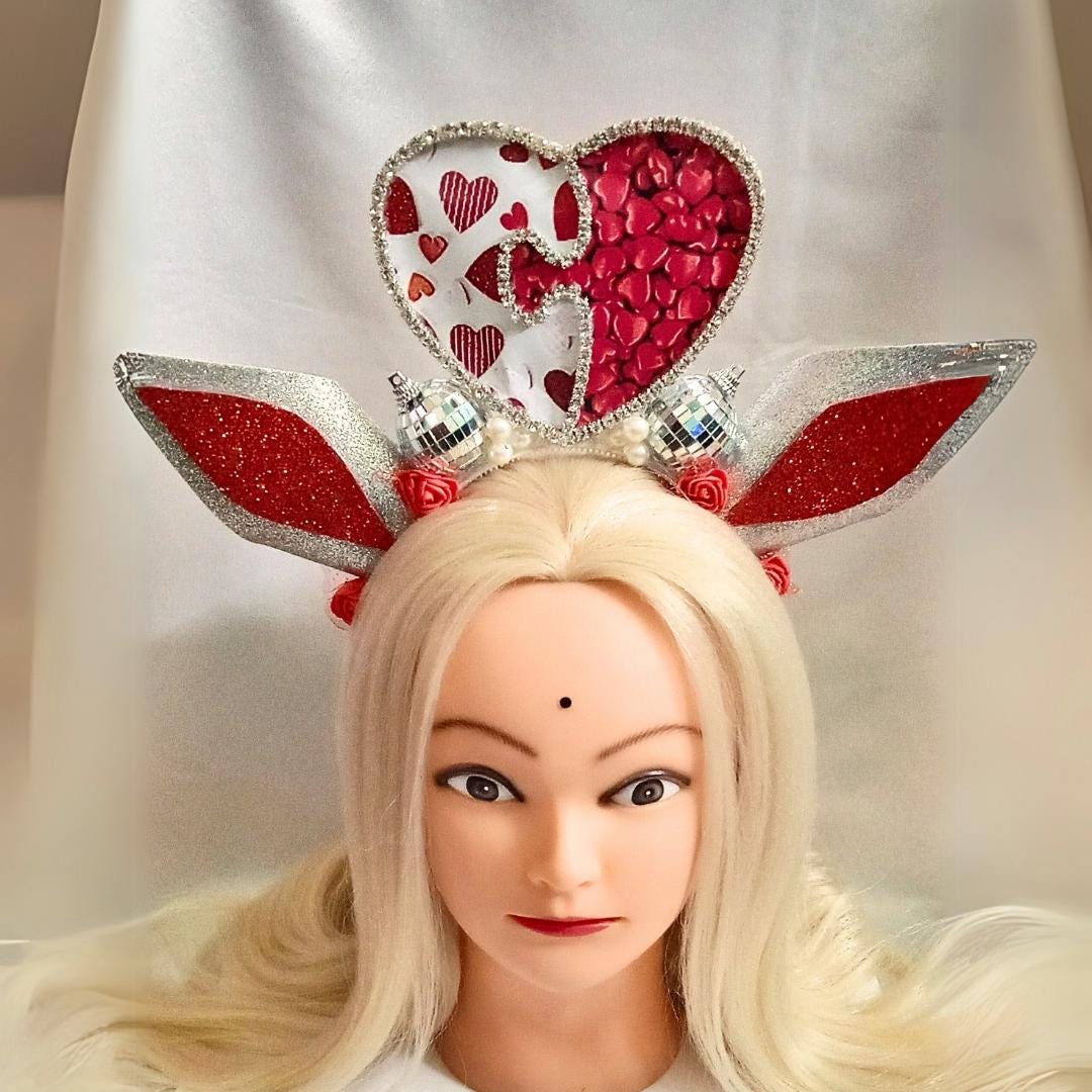 Valentine Heart Ear Headband Costume for Women Hair  display picture 1