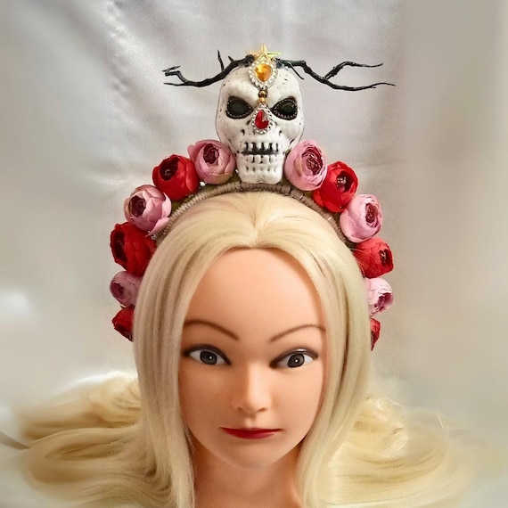 Skull Floral Halloween Headpiece for Women Hair Accessory  display picture 1