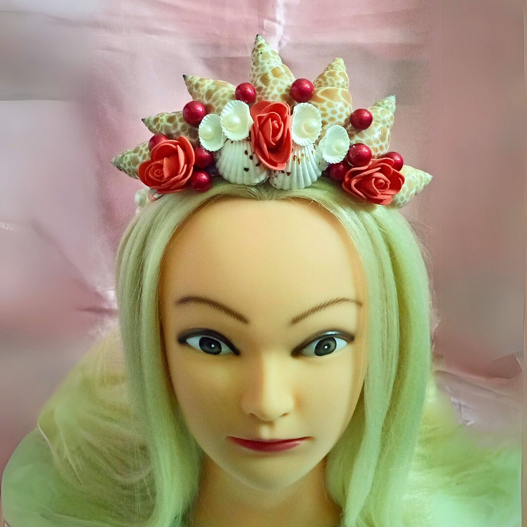 Seashell Mermaid Flower Crown for Festival and Valentine's Day Mermaid