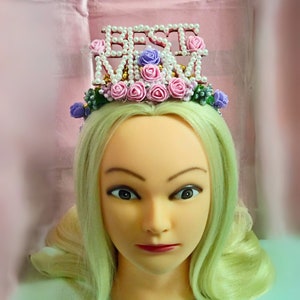 Unique best mom flower fascinator gift for 1st mothers day gift for grandma birthday gift for new mom easter gift for spring wreath gifts