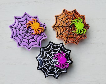 Spider Web Hair Clip, Halloween, Autumn