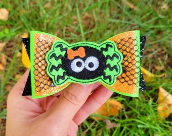 Spider Hair Bow, Halloween, Autumn