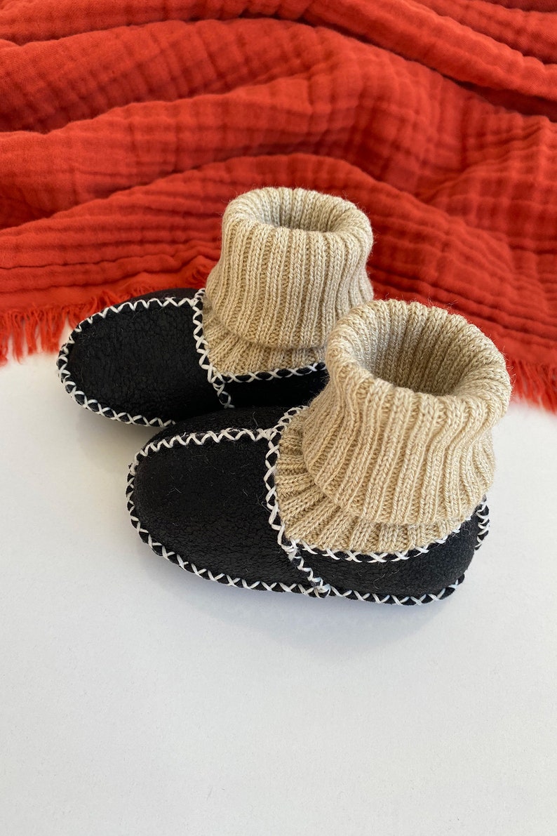 Lambskin Baby Shoes, Natural Soft Leather, First Baby Shoe, Toddler ...