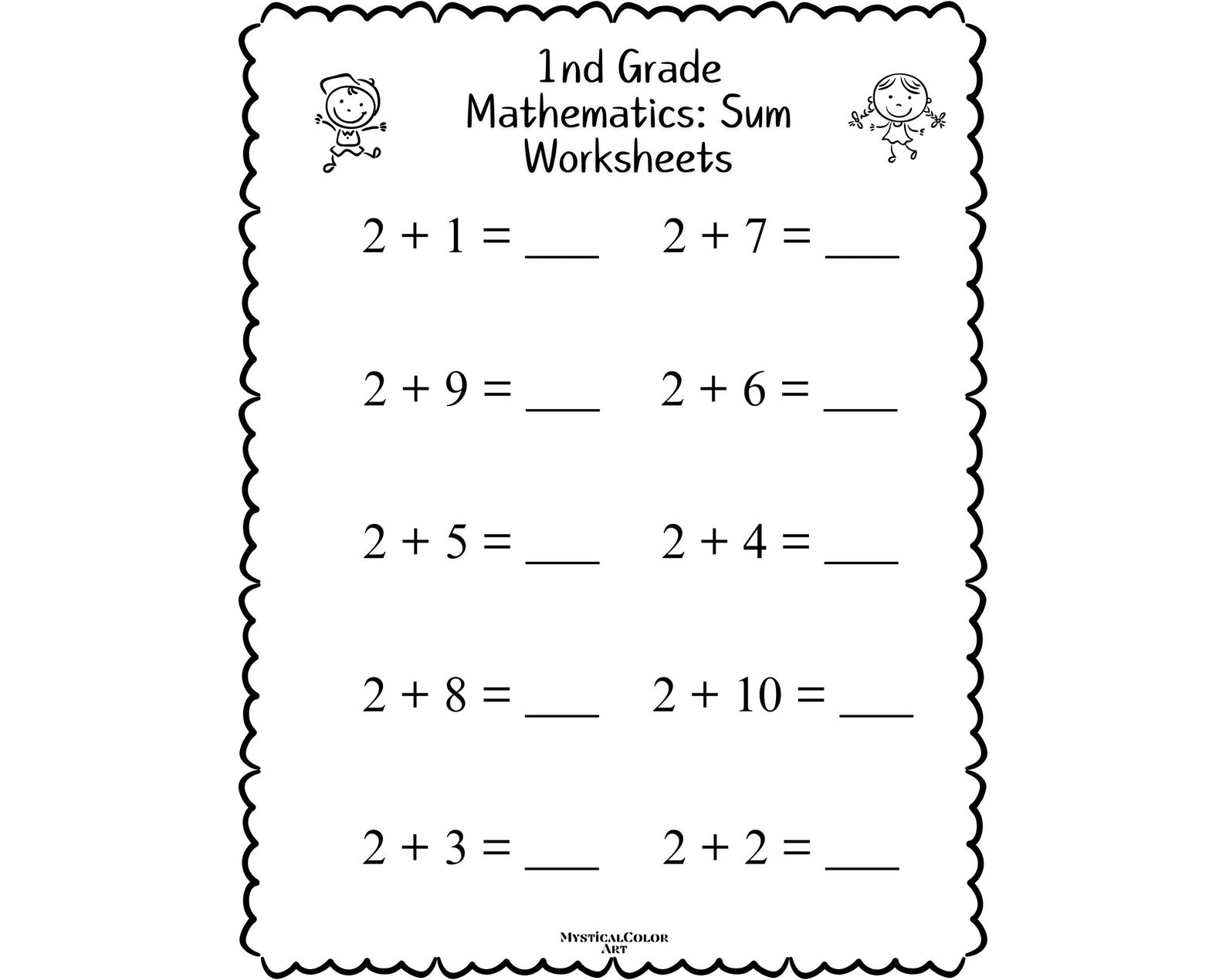 20 Printable Addition Practice Sheets. Numbers 1-10. Preschool-grade 1 ...