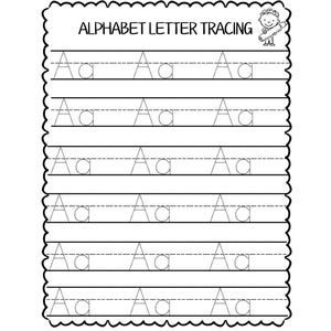 26 Printable Letter Tracing Worksheets. Preschool-Kindergarten Phonics.