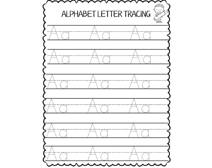 26 Printable Trace the Alphabet Worksheets. Preschool-kdg Phonics ...
