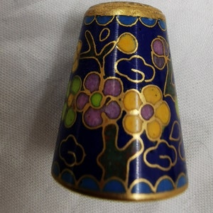 3 Cloisonne Fingerhüte Bild 1