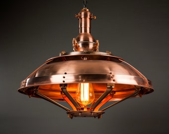 Copper Wall Sconce, Rustic Lighting, Swivel Wall Light,  Industrial Light, Antique Brass