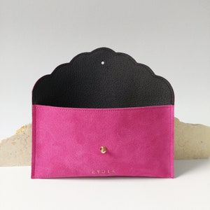 Personalized Suede Leather Pouch, Wrist Clutch, Bridesmaid Gift image 9