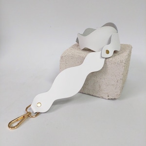 Wavy Leather Bag Strap: Removable Crossbody Purse Handle