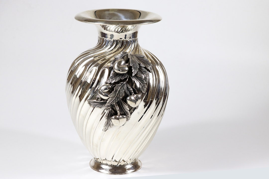 VALUABLE SOLID STERLING Silver. Antique Handmade 1 Piece Vase Etsy