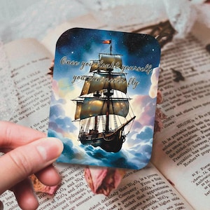 Naklejka inspirowana Piotrusiem Panem Naklejka winylowa Disney Wodoodporna naklejka na butelkę z wodą Inspirujący cytat Naklejka na telefon Naklejka na album fantasy