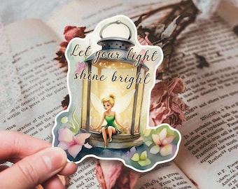 Op Tinkerbell geïnspireerde sticker | Vinylsticker met motiverende quote | Magisch feeëndecor voor laptops, waterflessen, telefoon en meer | Journaal