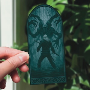 Pegatina de juego de Witcher, nerd de videojuegos, regalo de Geralt para Witcher, Geralt de Rivia, arte del juego, pegatina de botella de agua de Witcher, regalo para gamer, resistente al agua