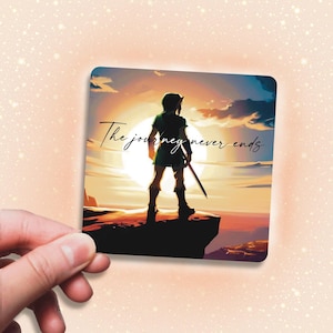 Legend of Zelda geïnspireerd vinyl sticker retro game citaat sticker waterdichte flessen water laptops tijdschriften notebooks plakboeken gamer sticker