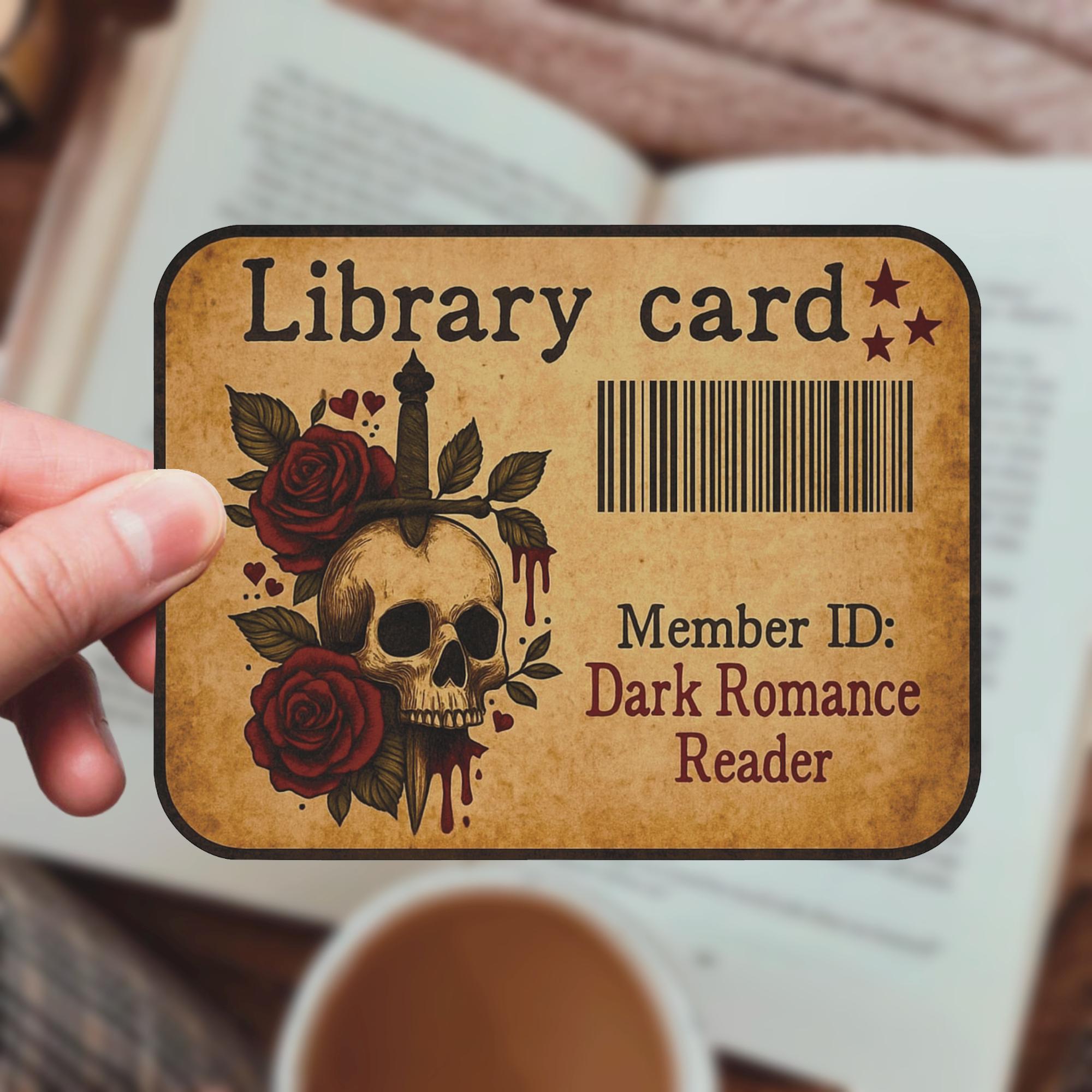 Dark Romance Sticker Library Card Reader Sticker Villain Lover Gift for ...