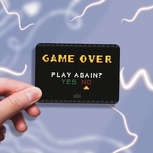 Op Space Alien Invaders geïnspireerde vinylsticker | Waterdichte stickers retro arcade gamer | Vintage gamestickers | Atari-videogamestickers