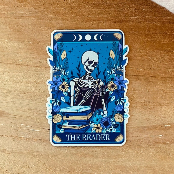 The Reader Tarot Card | Witchy Vinyl Sticker | Vinyl Sticker | Tarot Sticker | Kindle Sticker | Laptop Sticker | Bottle Sticker