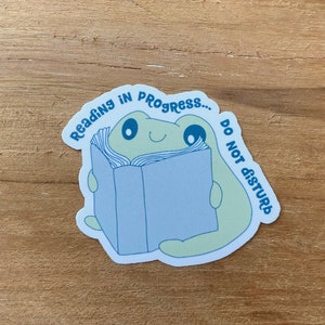 Reading in Progress Stickers | Do not disturb vinyl sticker | Gift for book lovers | Stickers for ebook readers, bullet journals