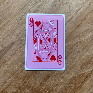 Queen Skat Card | Gaming Card Vinyl Sticker | Vinyl Sticker | Tarot Sticker | Kindle Sticker | Laptop Sticker | Bottle Sticker