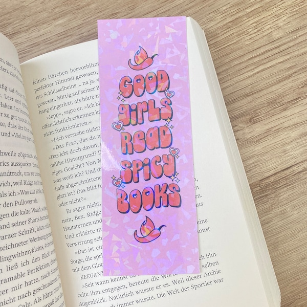 Good Girls read spicy Books Bookmark | Paper and Vinyl Glitter Bookmark | Gift for Booklover | Bookish Gift