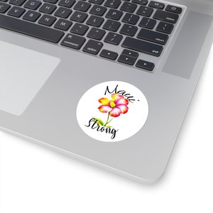 Maui Strong Sticker-Hibiskus