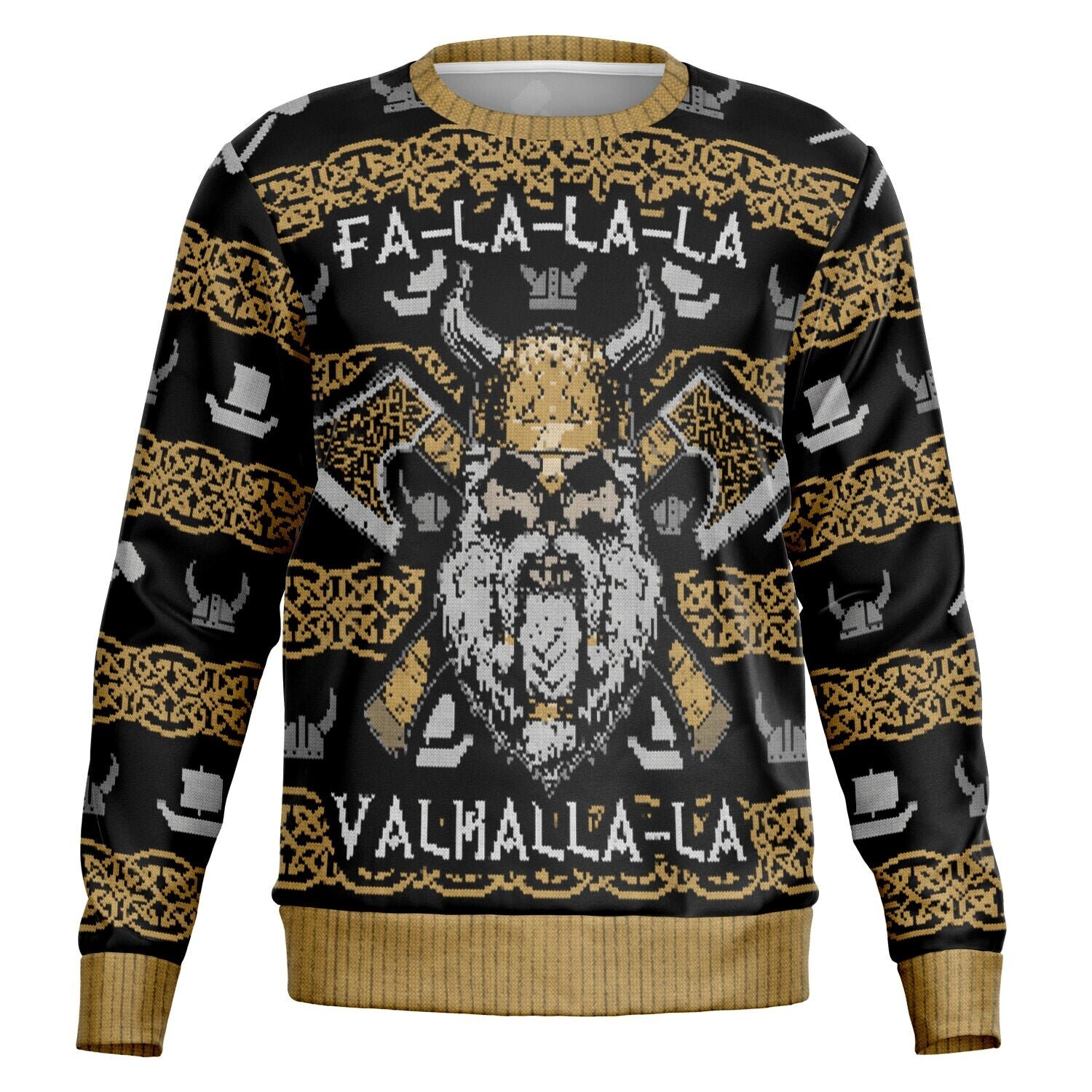 Discover Valhalla Viking - Ugly Christmas Sweatshirt, Printed Xmas Sweatshirt