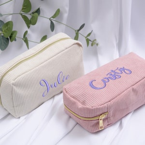 Personalized Cosmetic Bags,Bridesmaid Makeup Bags,Bridesmaid Proposal Gifts,Make up Bag,Cosmetic Bag pouch,Gift for Her,Birthday Gift zdjęcie 1