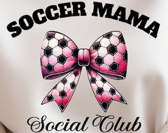 Soccer Mama Coquette Bow PNG: shirtontwerp (digitale download)