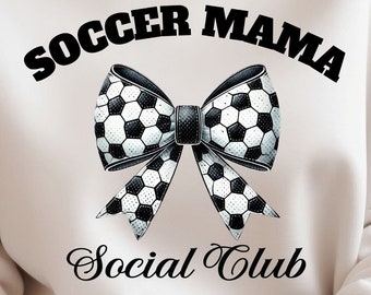 Soccer Mama Bow PNG: Shirt Design Sublimation (Digital Download)