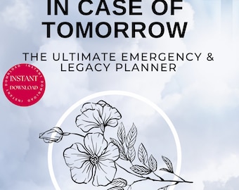 Emergency Binder Planner: End of Life, Military, Estate (Printable PDF)