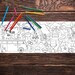 Camping Giant Coloring Banner| Big Printable Coloring Page | Birthday ...