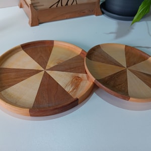 Decorative wooden presentation plate