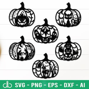 Halloween Pumpkin Bundle SVG, Pumpkin SVG, Pumpkin Scene SVG, Pumpkin Cricut Svg Files, Pumpkin Laser Cut Files, Glowforge Pumpkin Files Svg